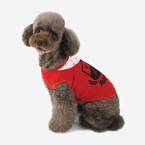 강아지옷 패리스독 쌍쌍매쉬티셔츠 레드